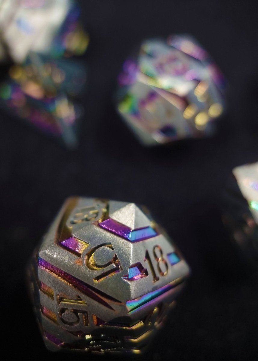 Zone of Confusion Dnd Metal Dice Set - Roll With Advantage